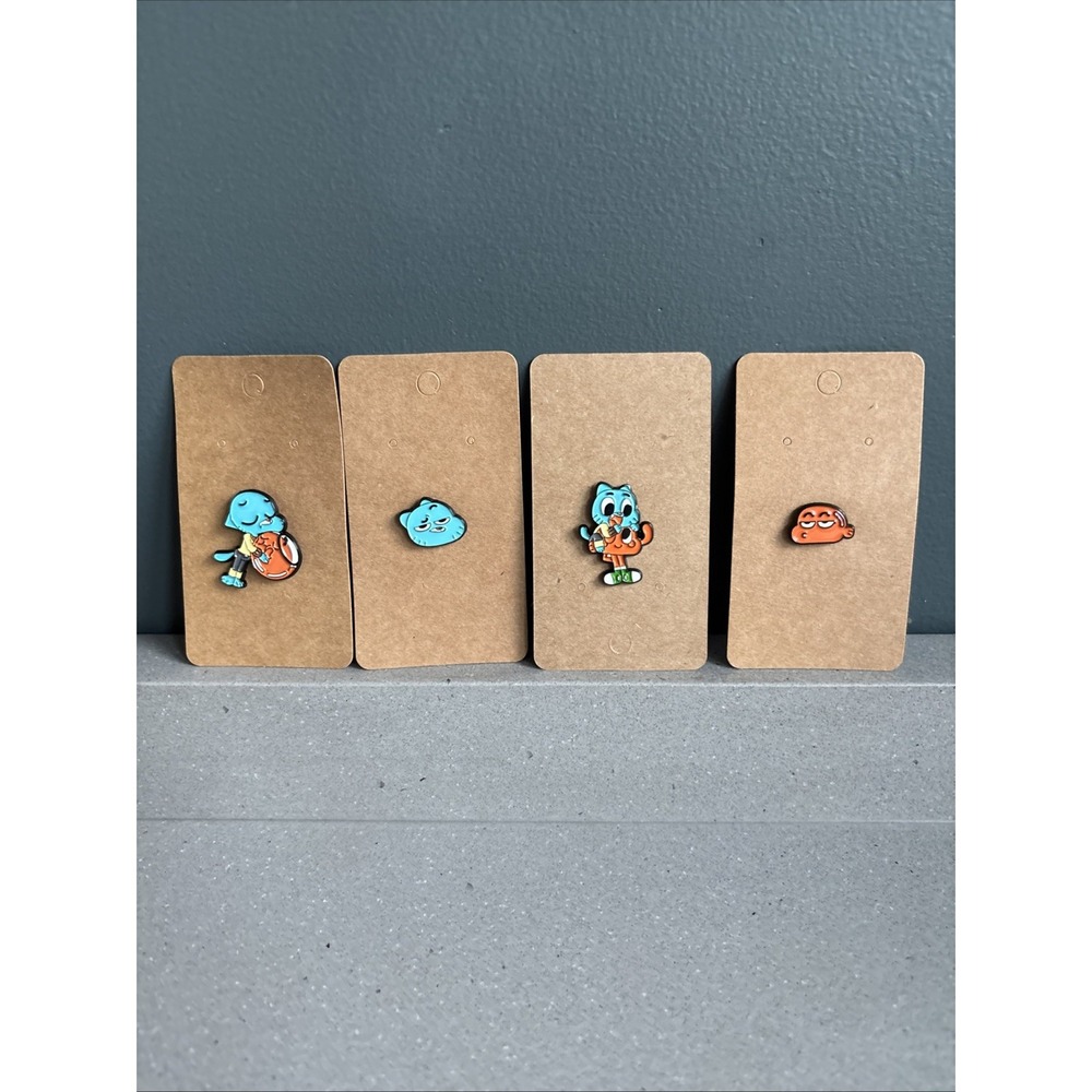 The AMAZING WORLD of GUMBALL Lot Of 4 Enamel Lapel Lanyard Hat Pin